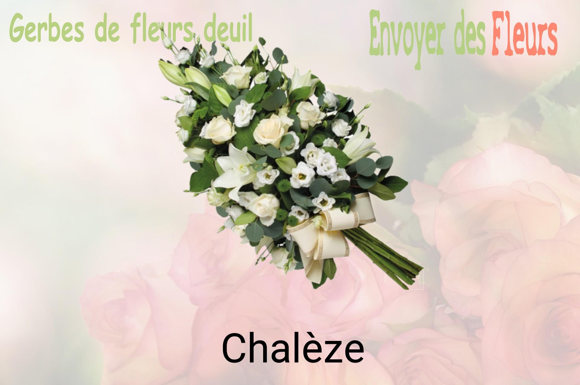 Gerbe de fleurs de deuil livrée à Chalèze